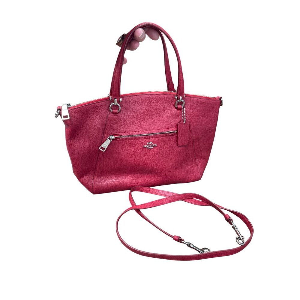 Coach Edie Womans Red Leather Pebbled Crossbody Handbag SKU 9496 - Picture 16 of 16